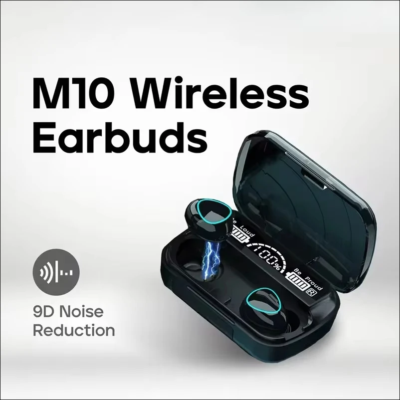 M10 Wireless Headphone Bluetooth Earphones Waterproof Earpieces Sport Earbuds For Huawei Iphone OPPO Xiaomi TWS Music Headset